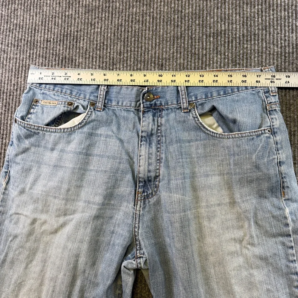 Calvin Klein Jeans Mens‎ 36x33 Light Wash 100% Cotton Denim Straight Fit